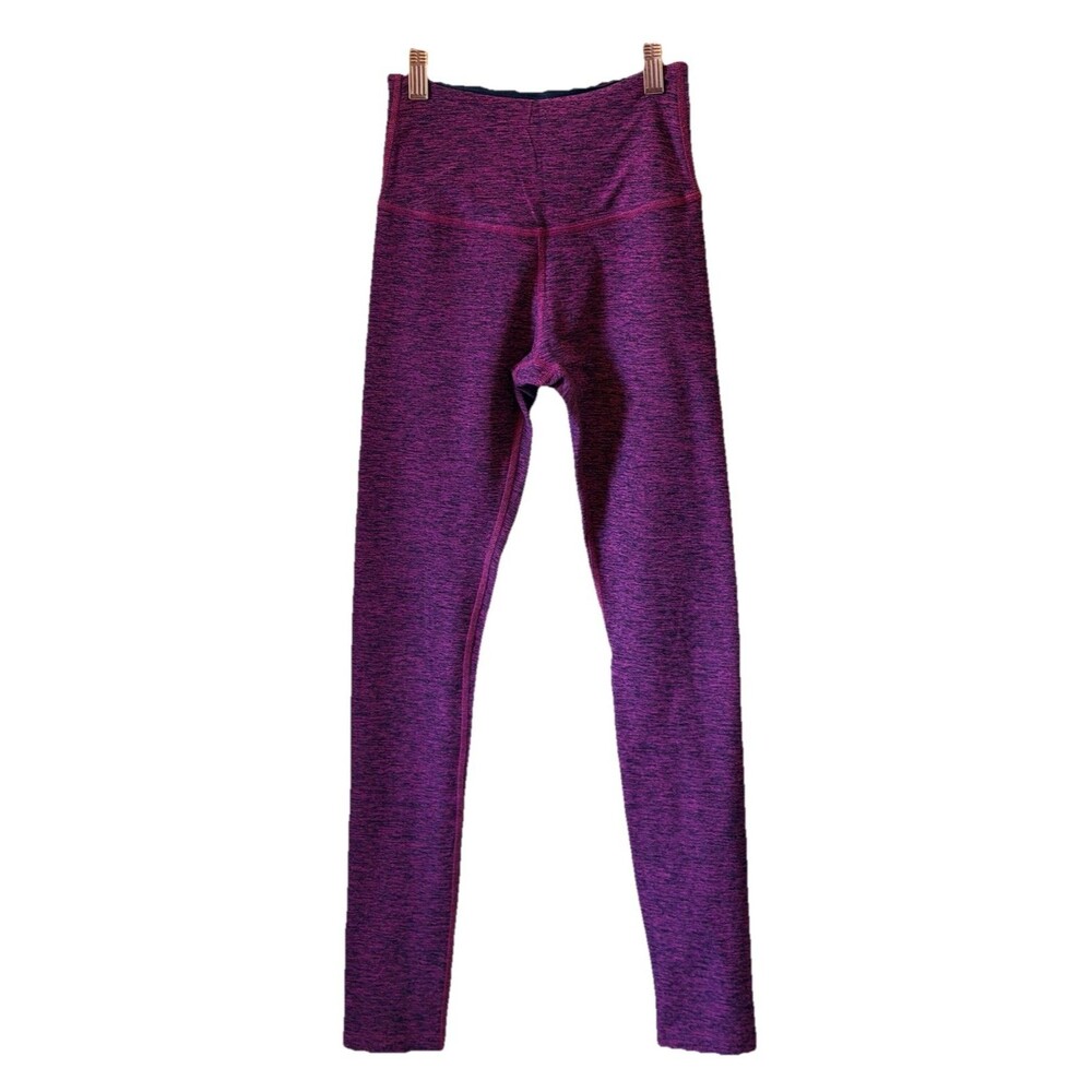 Seamless Marl High-Waist Leggings - Plum